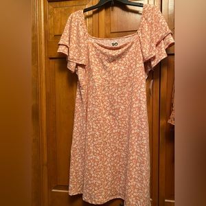 Summer flutter sleeve dress